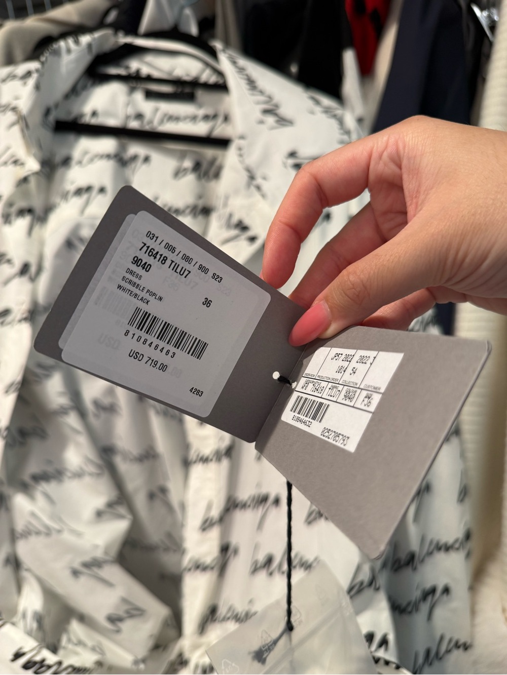 Balenciaga Cream Logo Sweaters & Pink Striped Shirt - Picture 2 of 6